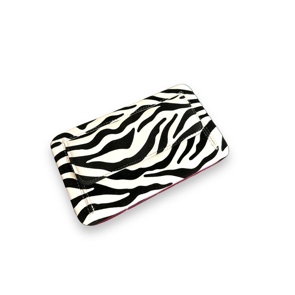 Purple Zebra Print Rhinestone Cross wallet - Picture 3 of 7